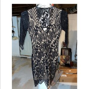 Sexy and Sleek Black Lace Dress